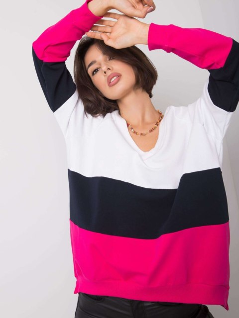 Bluza RV-BL-5972.07 biało-różowy S/M Bluza RV-BL-5972.07 biało-różowy S/M