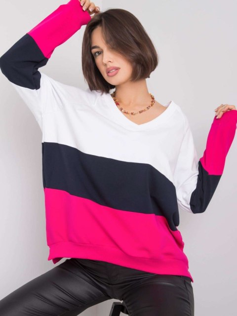 Bluza RV-BL-5972.07 biało-różowy S/M Bluza RV-BL-5972.07 biało-różowy S/M