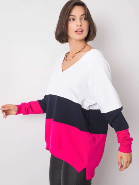 Bluza RV-BL-5972.07 biało-różowy S/M Bluza RV-BL-5972.07 biało-różowy S/M
