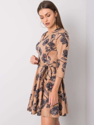 Sukienka LK-SK-508307.46P ciemny bezowy 42