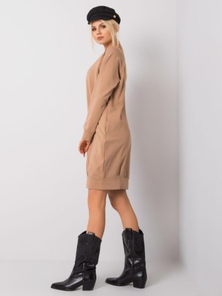 Sukienka RV-TU-5184.93P camelowy L/XL