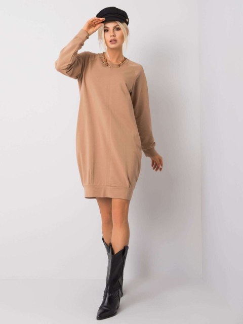 Sukienka RV-TU-5184.93P camelowy L/XL Sukienka RV-TU-5184.93P camelowy L/XL