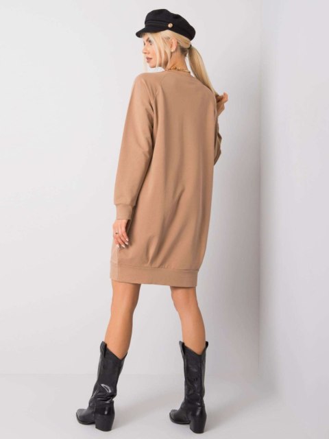 Sukienka RV-TU-5184.93P camelowy L/XL Sukienka RV-TU-5184.93P camelowy L/XL