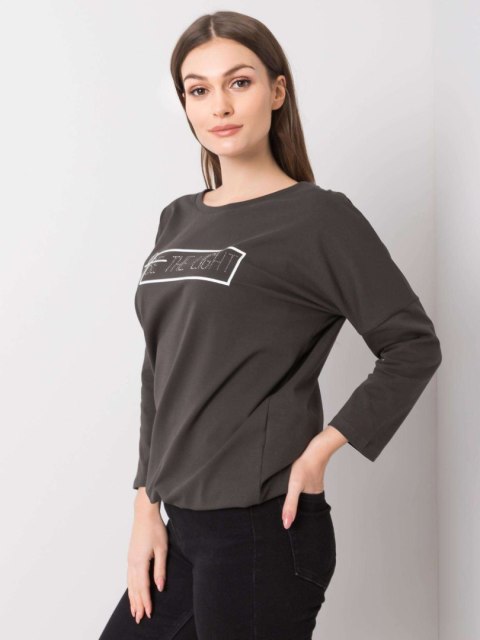 Bluzka RV-BZ-6222.18 ciemny khaki Bluzka RV-BZ-6222.18 ciemny khaki