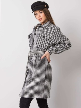 Płaszcz LK-PL-508342.98P biało-czarny 42