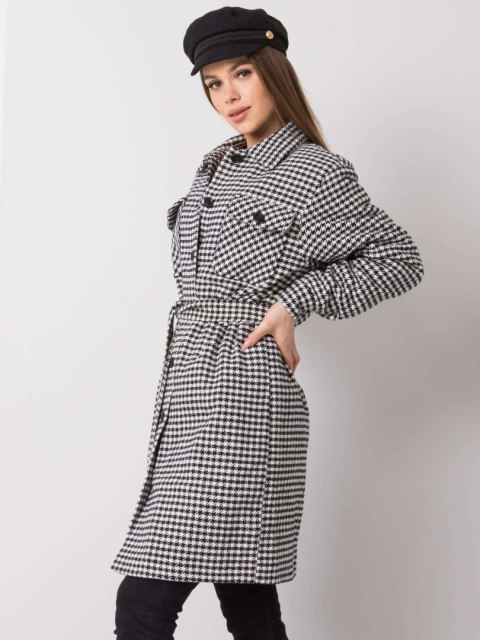 Płaszcz LK-PL-508342.98P biało-czarny 42