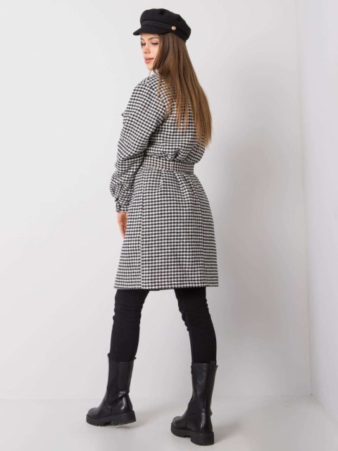 Płaszcz LK-PL-508342.98P biało-czarny 42
