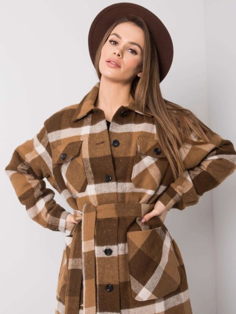 Płaszcz LK-PL-508354.16X brązowy 40 Płaszcz LK-PL-508354.16X brązowy 40