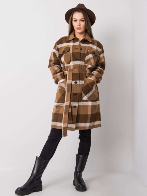 Płaszcz LK-PL-508354.16X brązowy 40 Płaszcz LK-PL-508354.16X brązowy 40