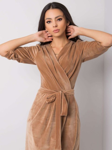 Sukienka LK-SK-508393.65 ciemny bezowy 40