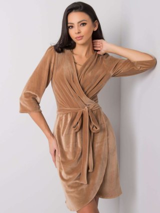 Sukienka LK-SK-508393.65 ciemny bezowy 42