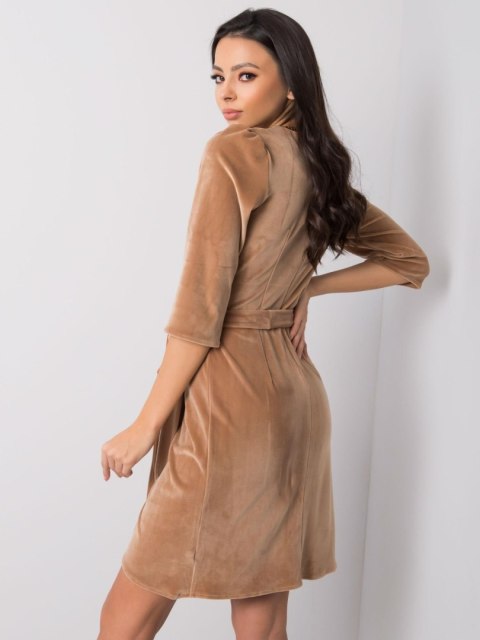 Sukienka LK-SK-508393.65 ciemny bezowy 42