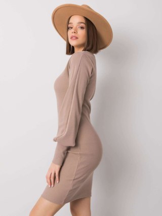 Sukienka RV-SK-6269.44P ciemny bezowy L/XL