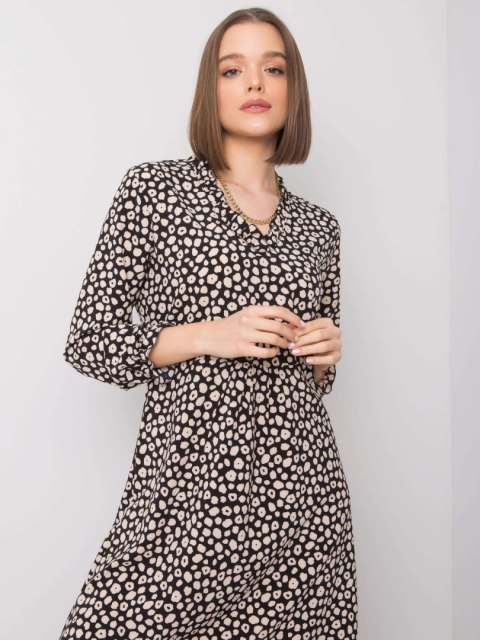 Sukienka WN-SK-R817.66 czarno-beżowy S Sukienka WN-SK-R817.66 czarno-beżowy S