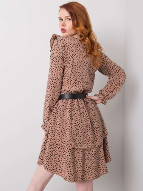 Sukienka WN-SK-R824.68 ciemny bezowy L Sukienka WN-SK-R824.68 ciemny bezowy L