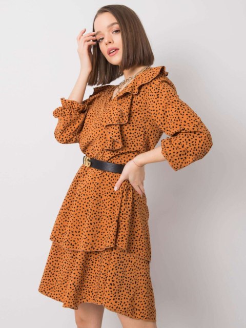Sukienka WN-SK-R824.68 jasny brązowy L Sukienka WN-SK-R824.68 jasny brązowy L