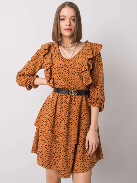 Sukienka WN-SK-R824.68 jasny brązowy L Sukienka WN-SK-R824.68 jasny brązowy L