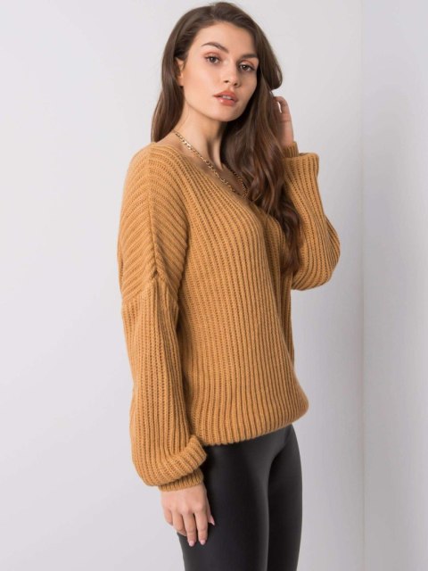 Sweter TW-SW-BI-19710.11 camelowy Sweter TW-SW-BI-19710.11 camelowy