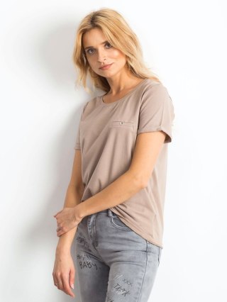 T-shirt RV-TS-4838.09P ciemny bezowy M