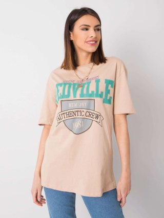 T-shirt 327-TS-6390.69 beżowy M