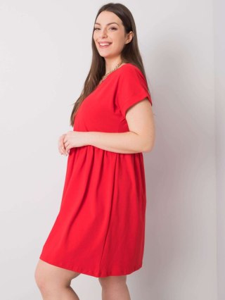 Sukienka RV-SK-6292.09P czerwony 3XL