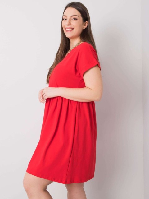 Sukienka RV-SK-6292.09P czerwony 3XL