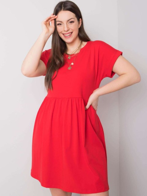 Sukienka RV-SK-6292.09P czerwony 3XL