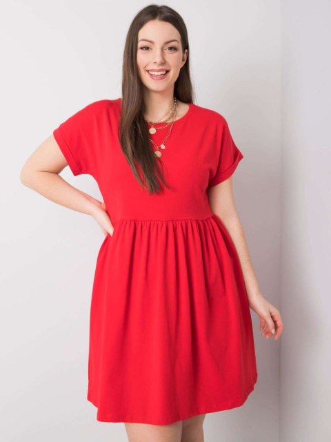 Sukienka RV-SK-6292.09P czerwony 3XL