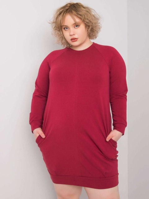 Sukienka RV-SK-6296.99 bordowy 2XL Sukienka RV-SK-6296.99 bordowy 2XL
