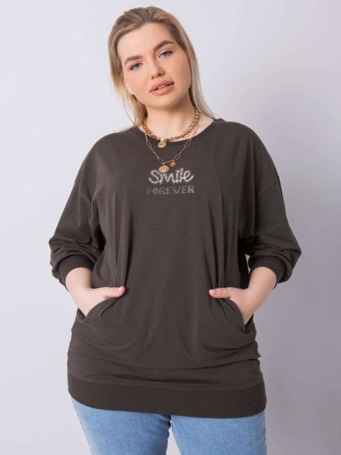 Bluzka RV-BZ-6388.55P ciemny khaki Bluzka RV-BZ-6388.55P ciemny khaki