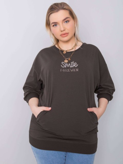 Bluzka RV-BZ-6388.55P ciemny khaki Bluzka RV-BZ-6388.55P ciemny khaki