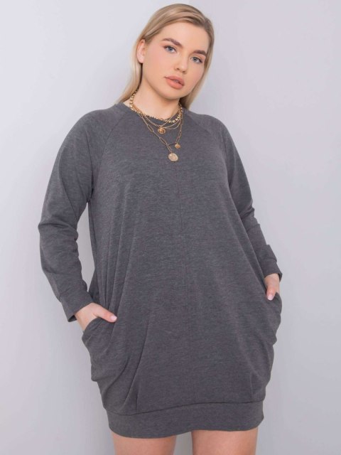 Sukienka RV-SK-6296.99 ciemny szary 2XL Sukienka RV-SK-6296.99 ciemny szary 2XL
