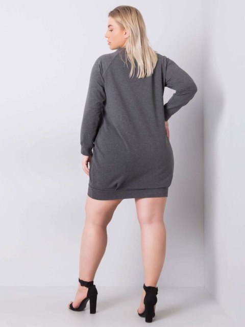 Sukienka RV-SK-6296.99 ciemny szary 2XL Sukienka RV-SK-6296.99 ciemny szary 2XL