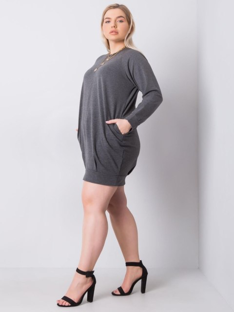 Sukienka RV-SK-6296.99 ciemny szary 3XL