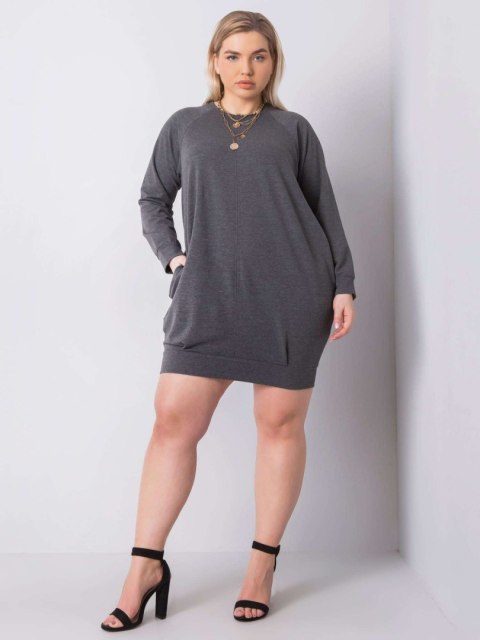 Sukienka RV-SK-6296.99 ciemny szary 3XL