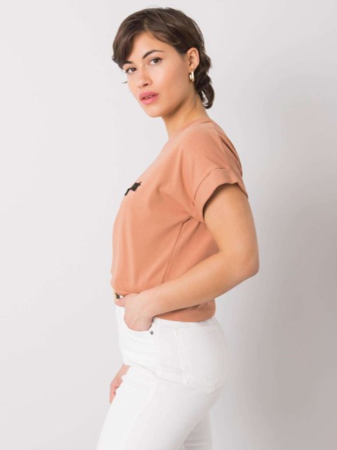 T-shirt FA-TS-6936.82P camelowy T-shirt FA-TS-6936.82P camelowy