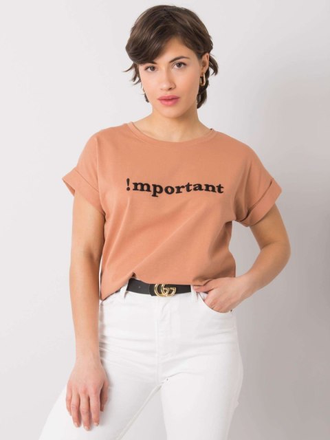 T-shirt FA-TS-6936.82P camelowy T-shirt FA-TS-6936.82P camelowy