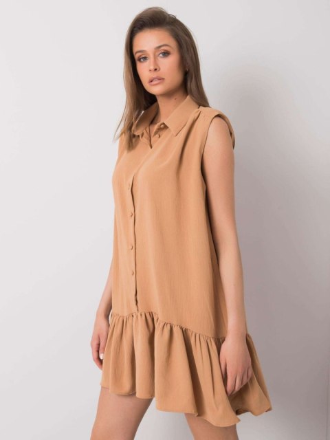 Sukienka 341-SK-5183.09 camelowy M Sukienka 341-SK-5183.09 camelowy M