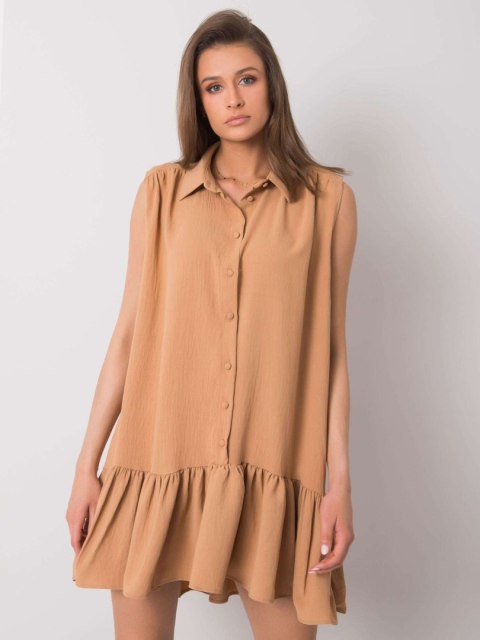 Sukienka 341-SK-5183.09 camelowy M Sukienka 341-SK-5183.09 camelowy M