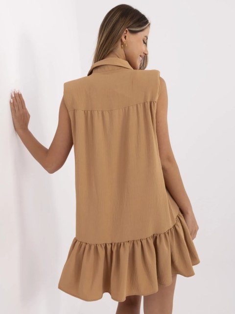 Sukienka 341-SK-5183.09 camelowy S Sukienka 341-SK-5183.09 camelowy S