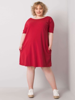 Sukienka RV-SK-6639.02X bordowy 3XL