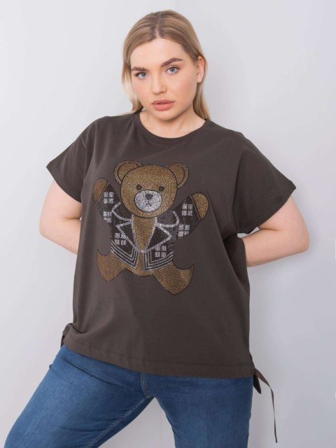 Bluzka RV-BZ-6434.28P ciemny khaki Bluzka RV-BZ-6434.28P ciemny khaki