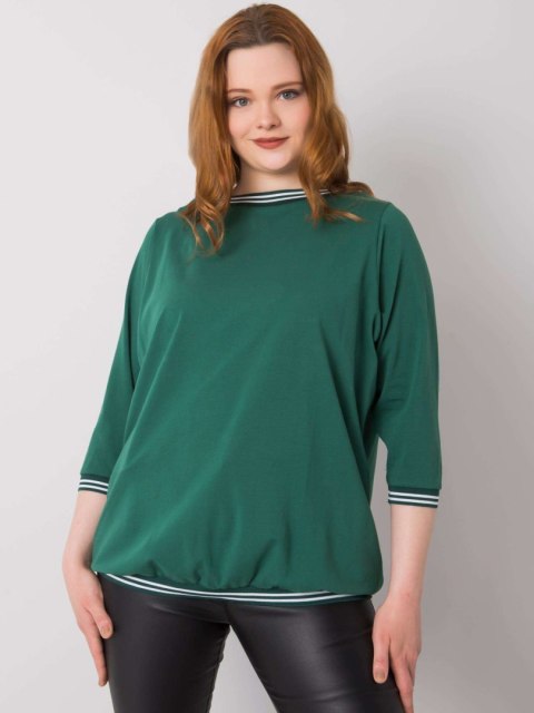 Bluzka RV-BZ-6640.86 ciemny zielony 3XL Bluzka RV-BZ-6640.86 ciemny zielony 3XL