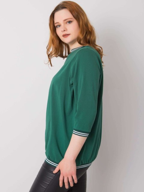 Bluzka RV-BZ-6640.86 ciemny zielony 3XL Bluzka RV-BZ-6640.86 ciemny zielony 3XL