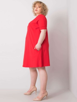 Sukienka RV-SK-6639.02X czerwony 3XL