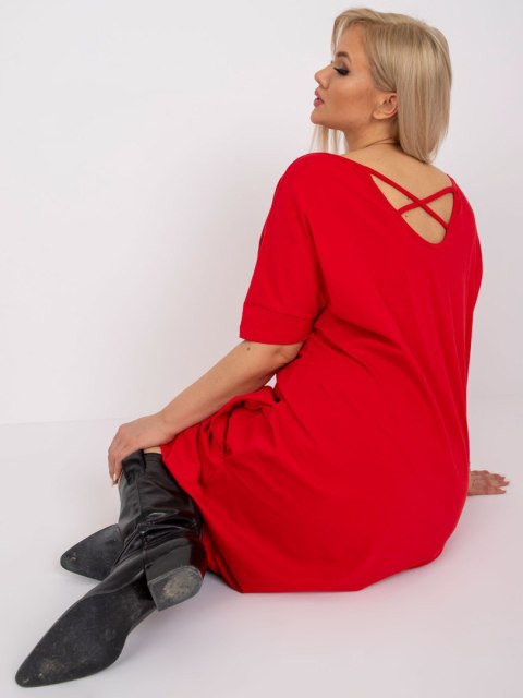 Sukienka RV-SK-6639.02X czerwony 3XL