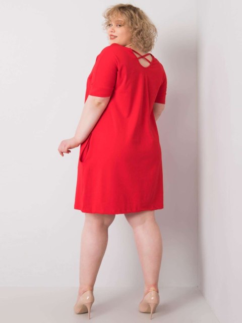 Sukienka RV-SK-6639.02X czerwony 3XL