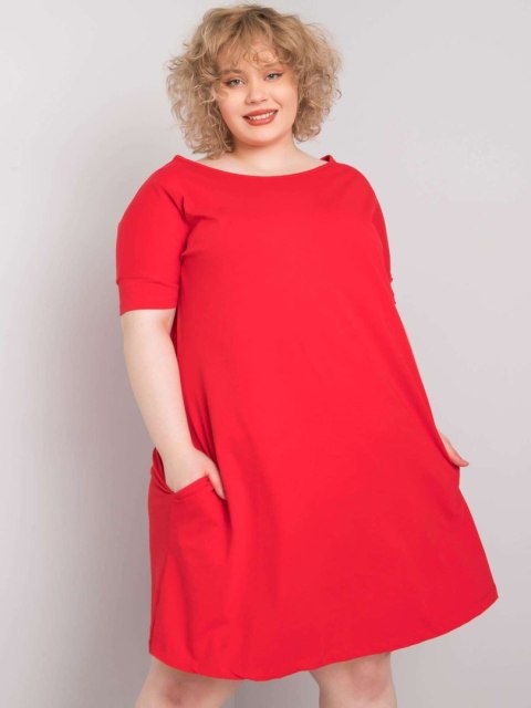 Sukienka RV-SK-6639.02X czerwony 3XL