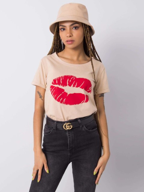 T-shirt TW-TS-BL-001.99 beżowy XL T-shirt TW-TS-BL-001.99 beżowy XL