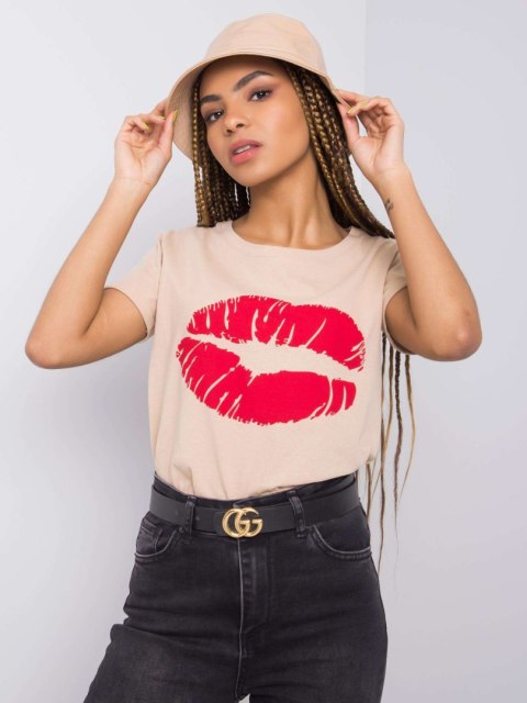 T-shirt TW-TS-BL-001.99 beżowy XL T-shirt TW-TS-BL-001.99 beżowy XL